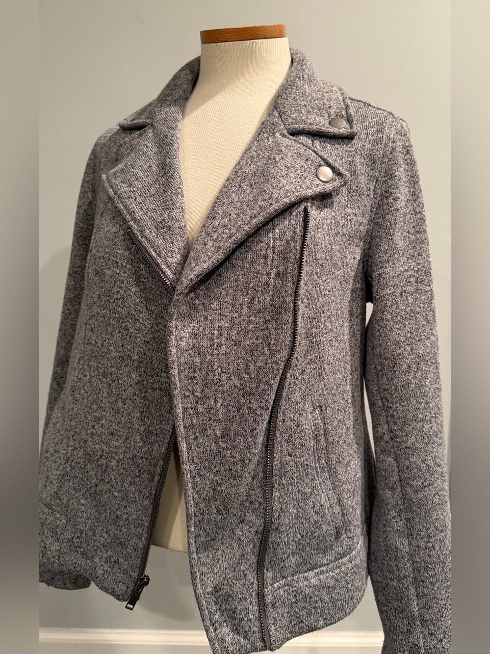 Old Navy Knit Moto Jacket Large